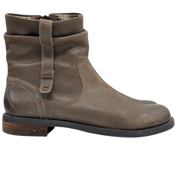 Abeo Yasmin Scrunchy Boot SZ 6N Womens Brown Comfort Ankle Biker Bio System Boot - Picture 1 of 10